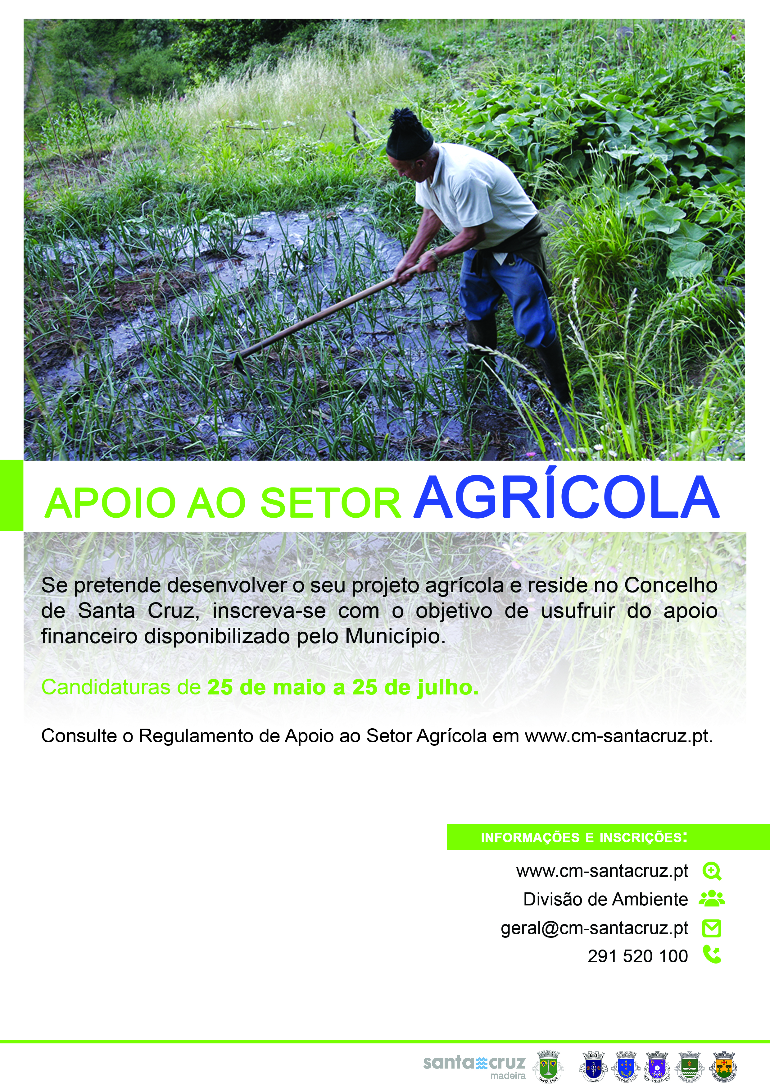 Cartaz Apoio ao Setor Agrícola 25maio 25julho